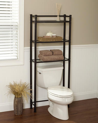 storage over toilet shelves - Shelves Over The Toilet As The Additional