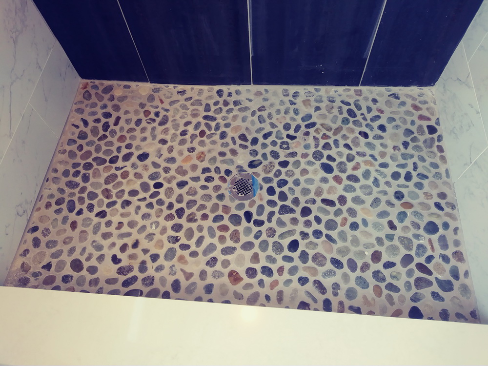 Home Depot Bathroom Mosaic Made of Stone Floor Tile