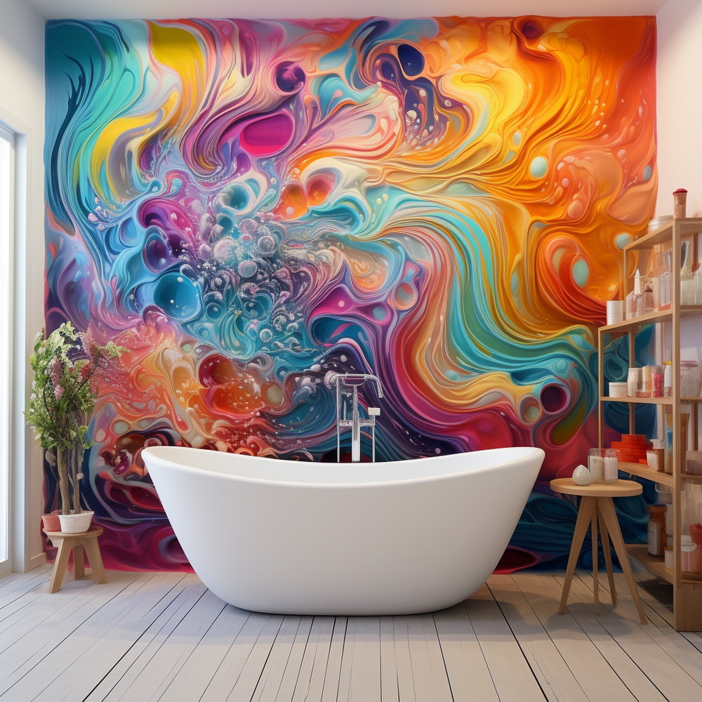 Abstract Allure: Bath Wall Art Inspirations