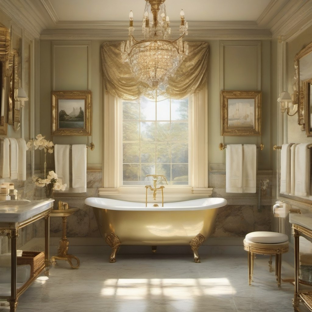 Parisian Paradise: French-Inspired Vintage Bathroom Decor Ideas