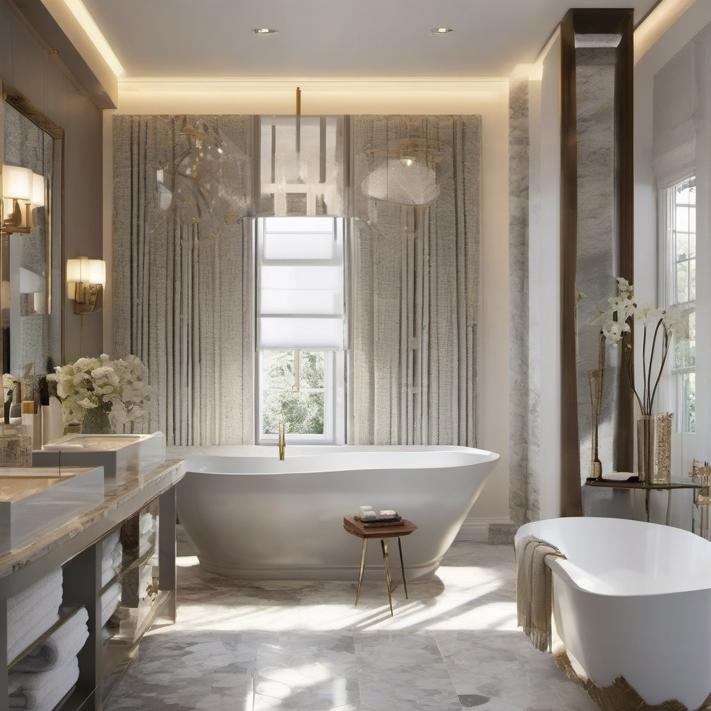Urban Oasis: City-Inspired Bathroom Interior Design