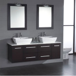 black double sink vanity