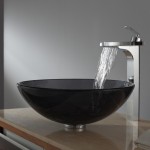 black glass sink