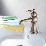 brass single handle bathroom faucet