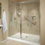 clear glass frameless sliding shower door