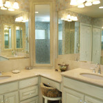 double sink corner vanity