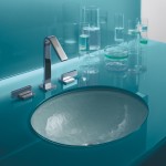 glass undermount bathroom sink