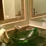 green glass bathroom sinks