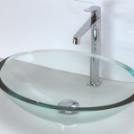 oval glass vessel sink
