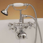 clawfoot tub faucet with hand shower