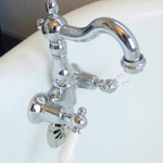 clawfoot tub wall mounted faucet
