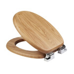 elongated wooden toilet seat