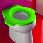 green elongated toilet seat