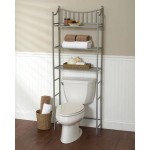 over the toilet shelves brushed nickel