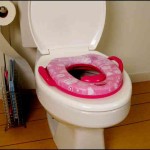 pink elongated toilet seat
