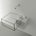 square glass bathroom sink