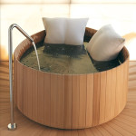 wood japanese soaking tub