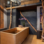 wooden japanese soaking tub