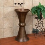 copper pedestal sink