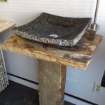 rustic pedestal sink