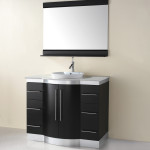 black and white bathroom vanity