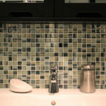 glass mosaic tile bathroom design
