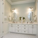 white bathroom double vanity