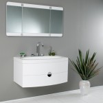 white contemporary bathroom vanity