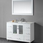 white single bathroom vanity