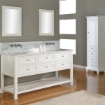 white wood bathroom vanity