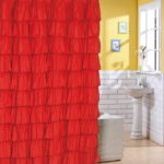 ruffle shower curtain flamenco tiered