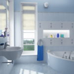 Blue Bathroom Ideas Large Tiles
