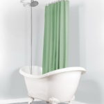 Green Minimalist Shower Curtain