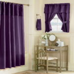 Purple Bathroom Window Curtains