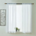 White Bathroom Window Curtains