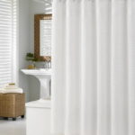 White Shower Curtain for Bathroom