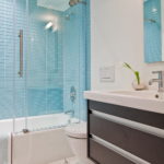 Blue Glass Tiles for Bath