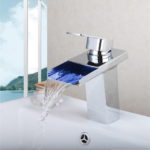 Deck Mount Waterfall Bathroom LED faucet