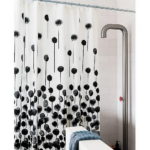 Modern Black and White Unique Shower Curtain