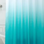 Ombre Waffle Weave Shower Curtain