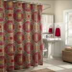 Red and Gold Shower Curtains