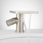 Single Hole Waterfall Bathroom Faucet with Pop Up Drain