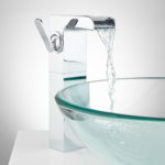 Single Hole Waterfall Vessel Faucet with Pop Up Drain