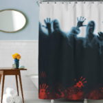 Unique Shower Curtain Scary Zombies