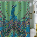 Unique Shower Curtain with Peacock