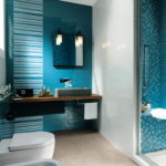 Aqua Blue Bathroom Interior Design