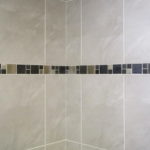 Beige Bathroom Wall Tiles with Grey Borders