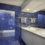 Deep Blue Tiles with Pristine White Grout
