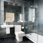 Gray Modern Small Bathroom Designs