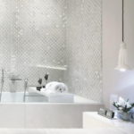 White Ceramic Tiling for Bathrooms